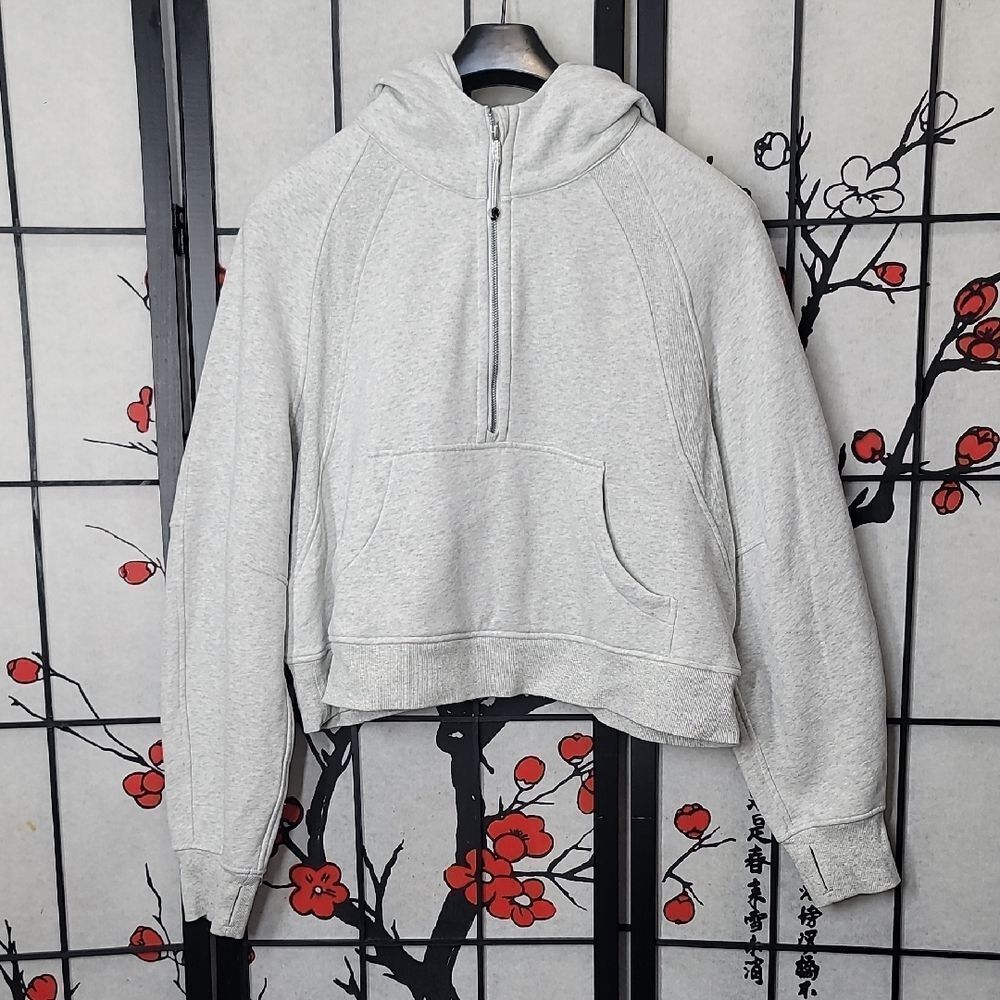 Lululemon Oversized Cropped Scuba Hoodie Gray Size XL/XXL